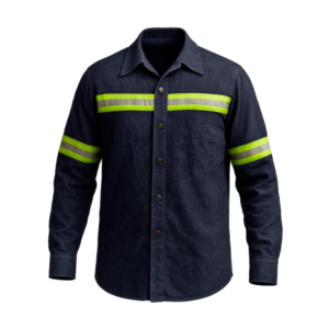 Camisa de mezclilla con reflejante